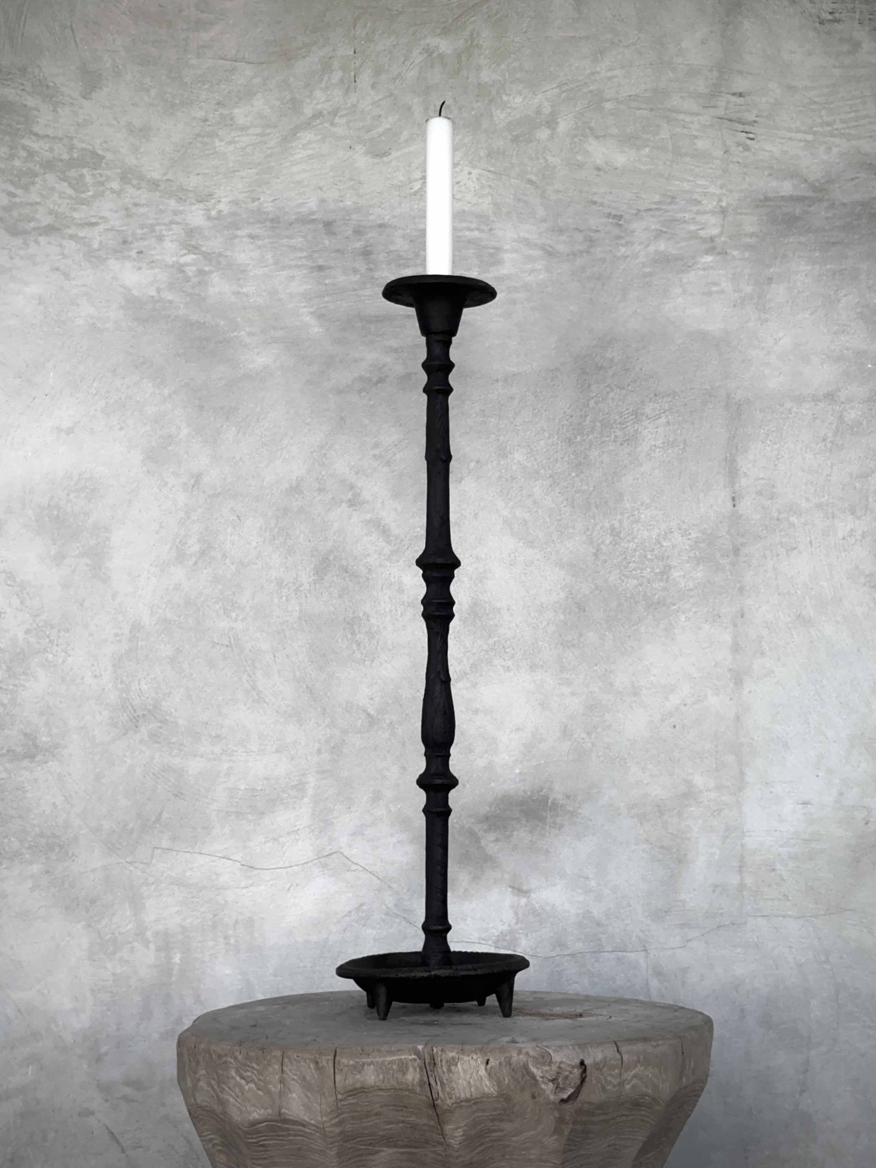 IRA cast iron candle holder, antique