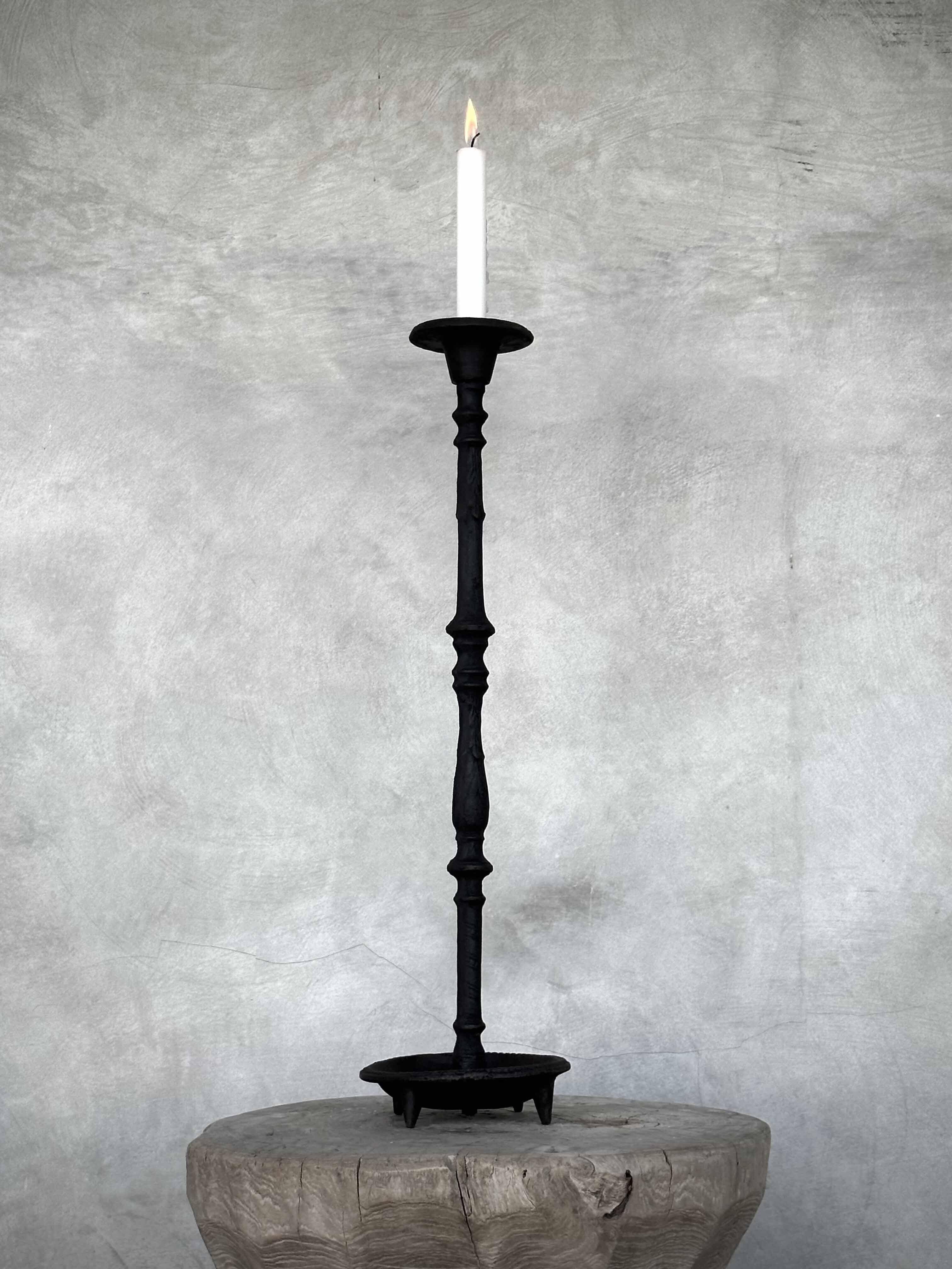 IRA cast iron candle holder, antique