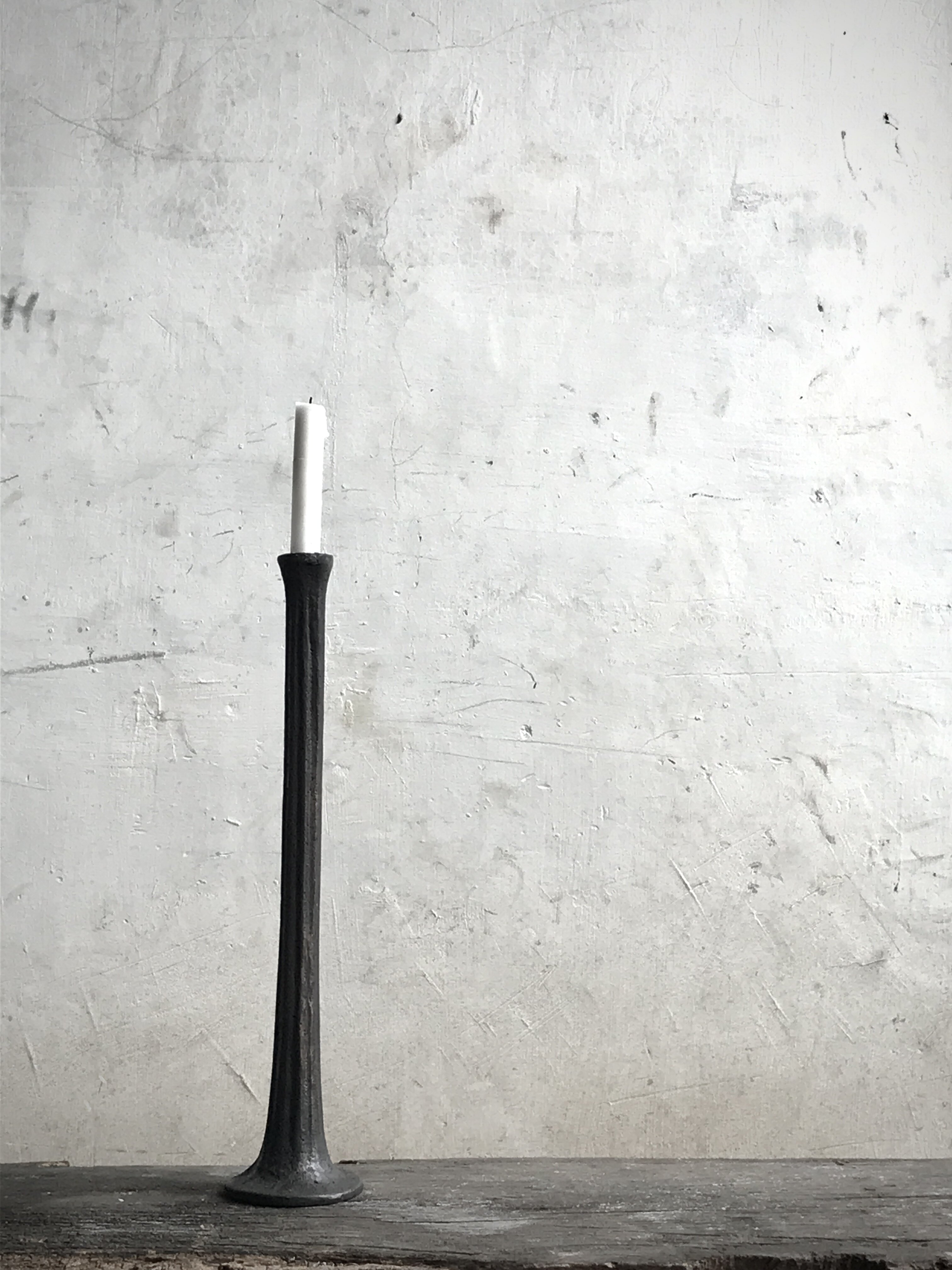 TILLY cast iron candle holder, antique Noori