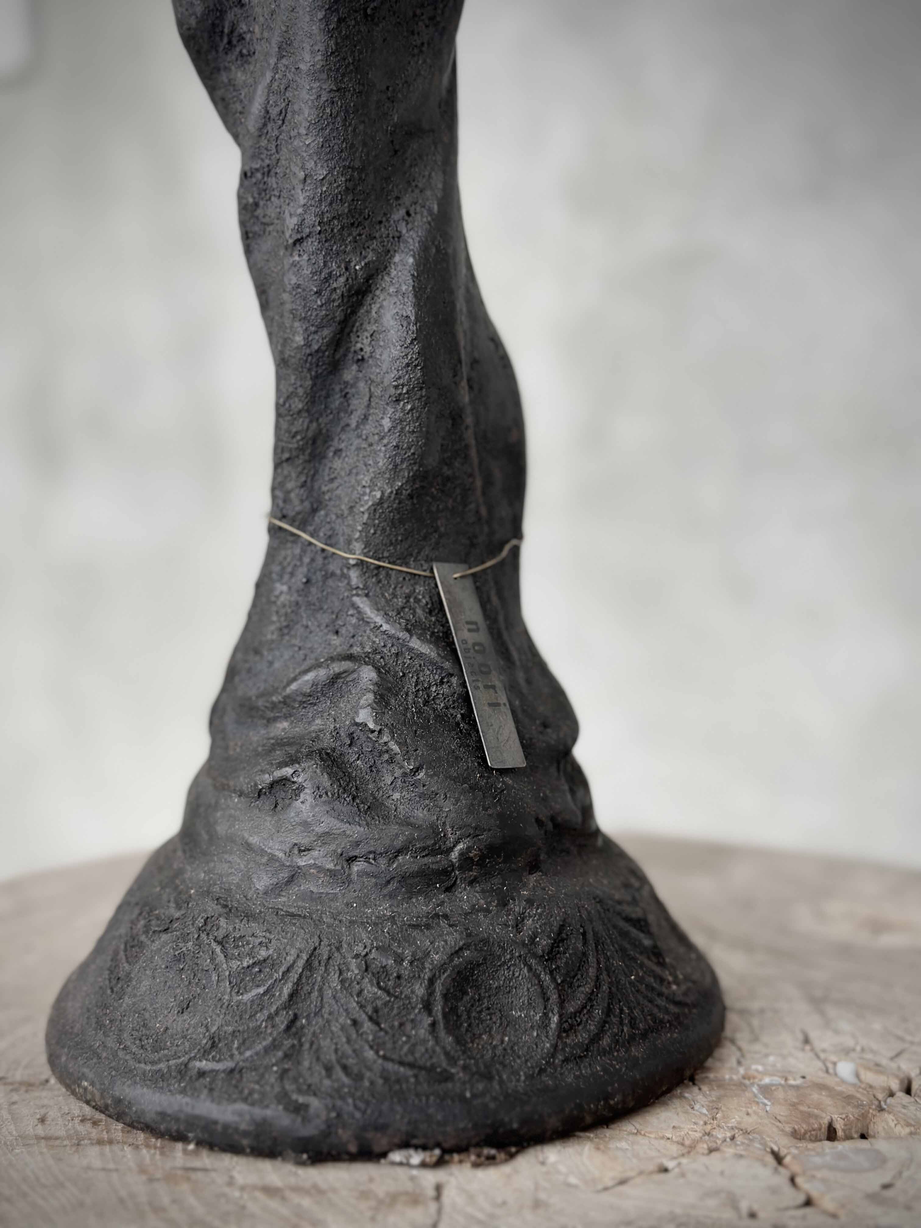 ANGEL cast iron candle holder, antique