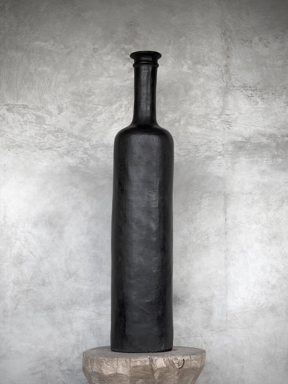 BOTOL large clay bottle, antique black