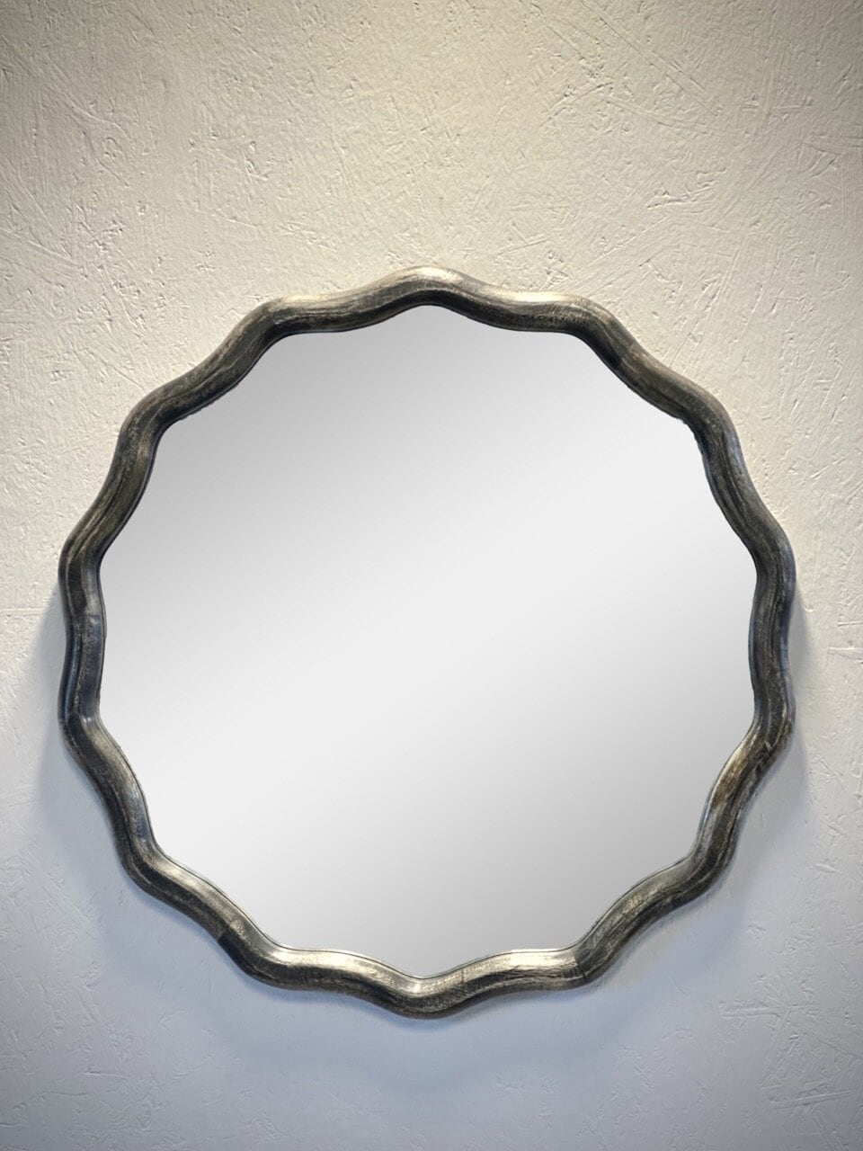 SERO round mirror, antique black