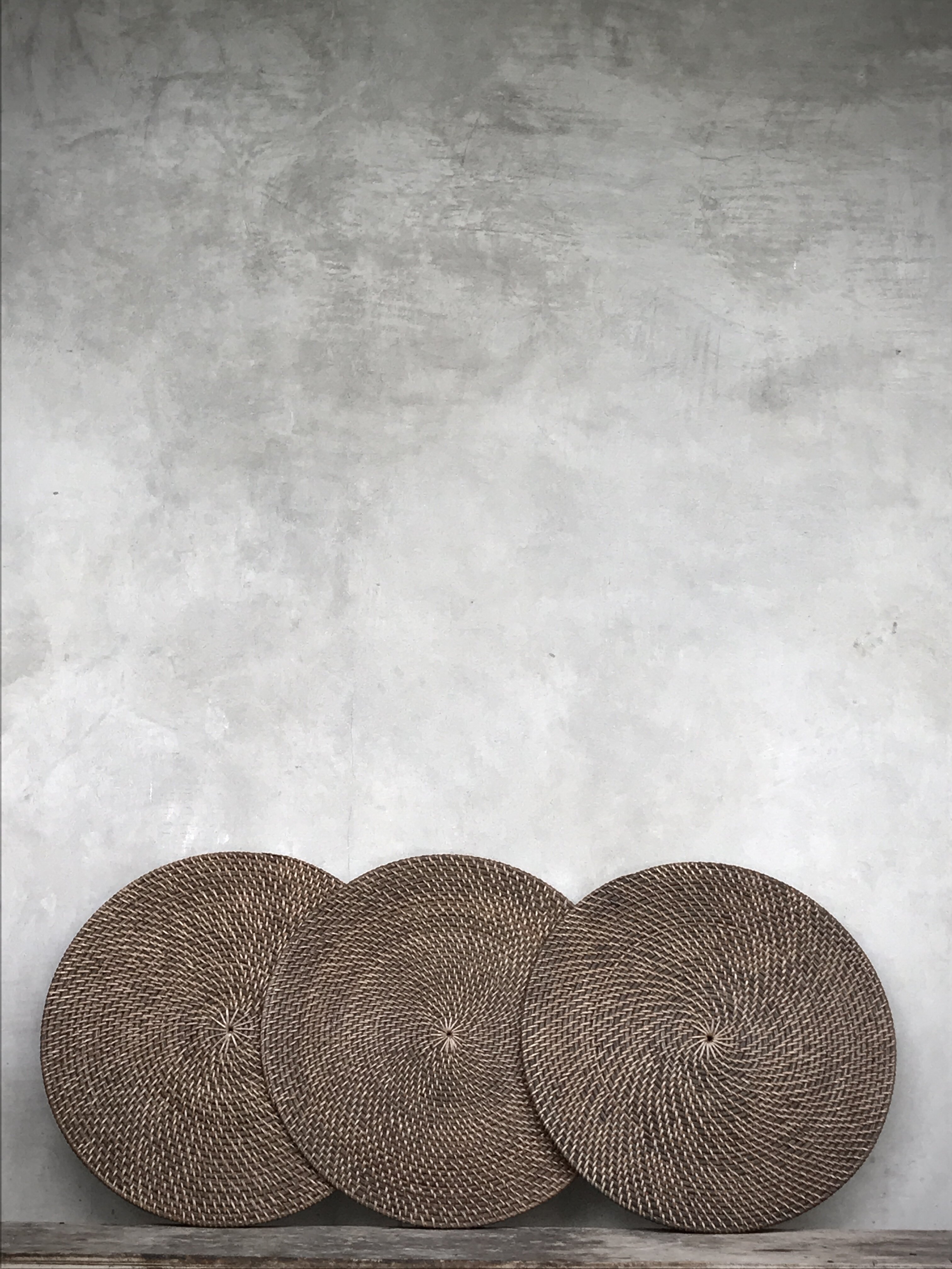 KERO, rattan placemat, dark brown