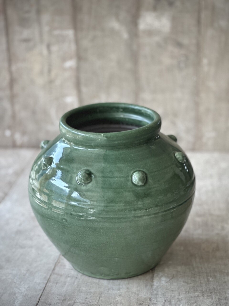 MONG large vase, green glazed