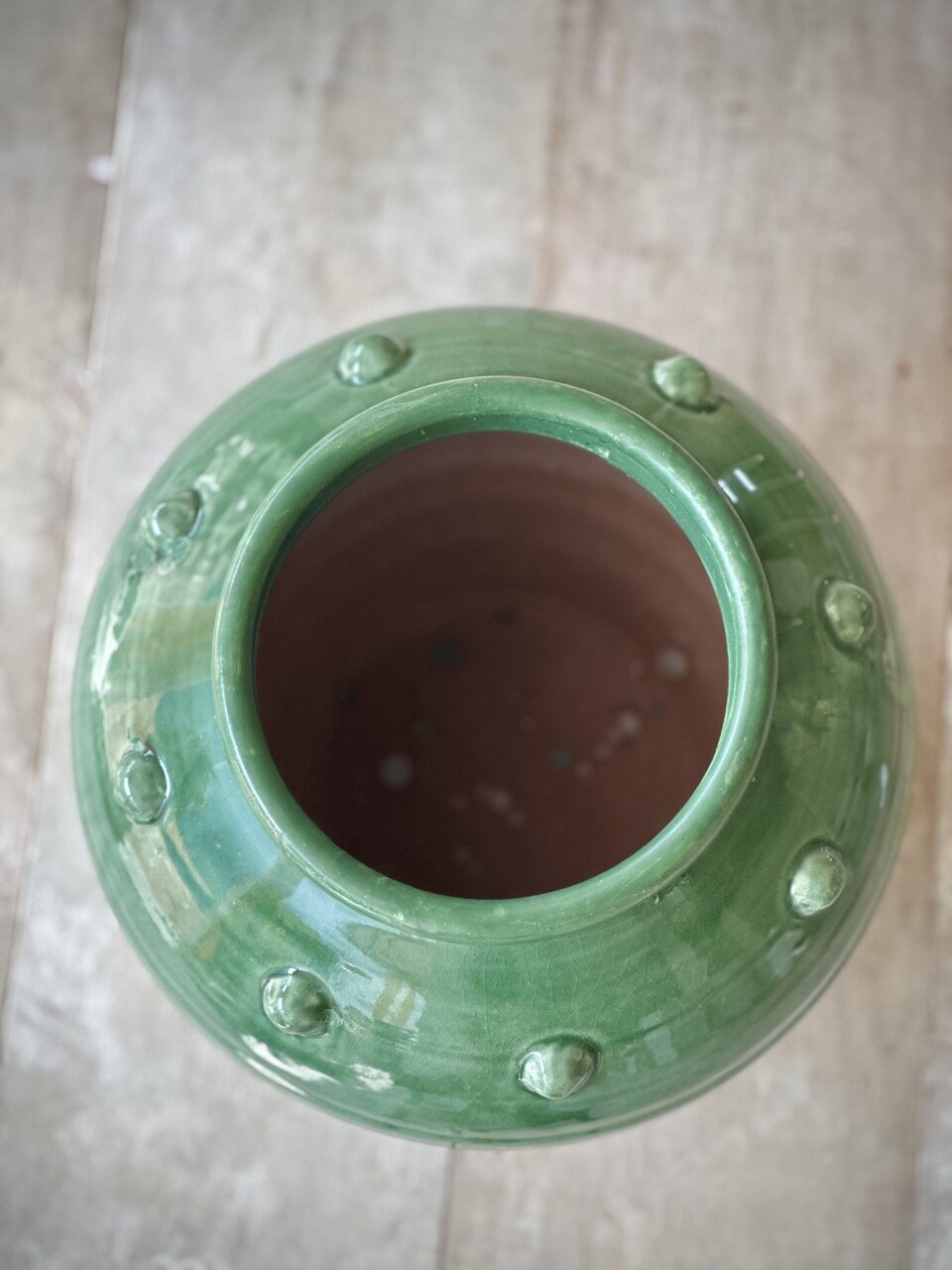 MONG large vase, green glazed
