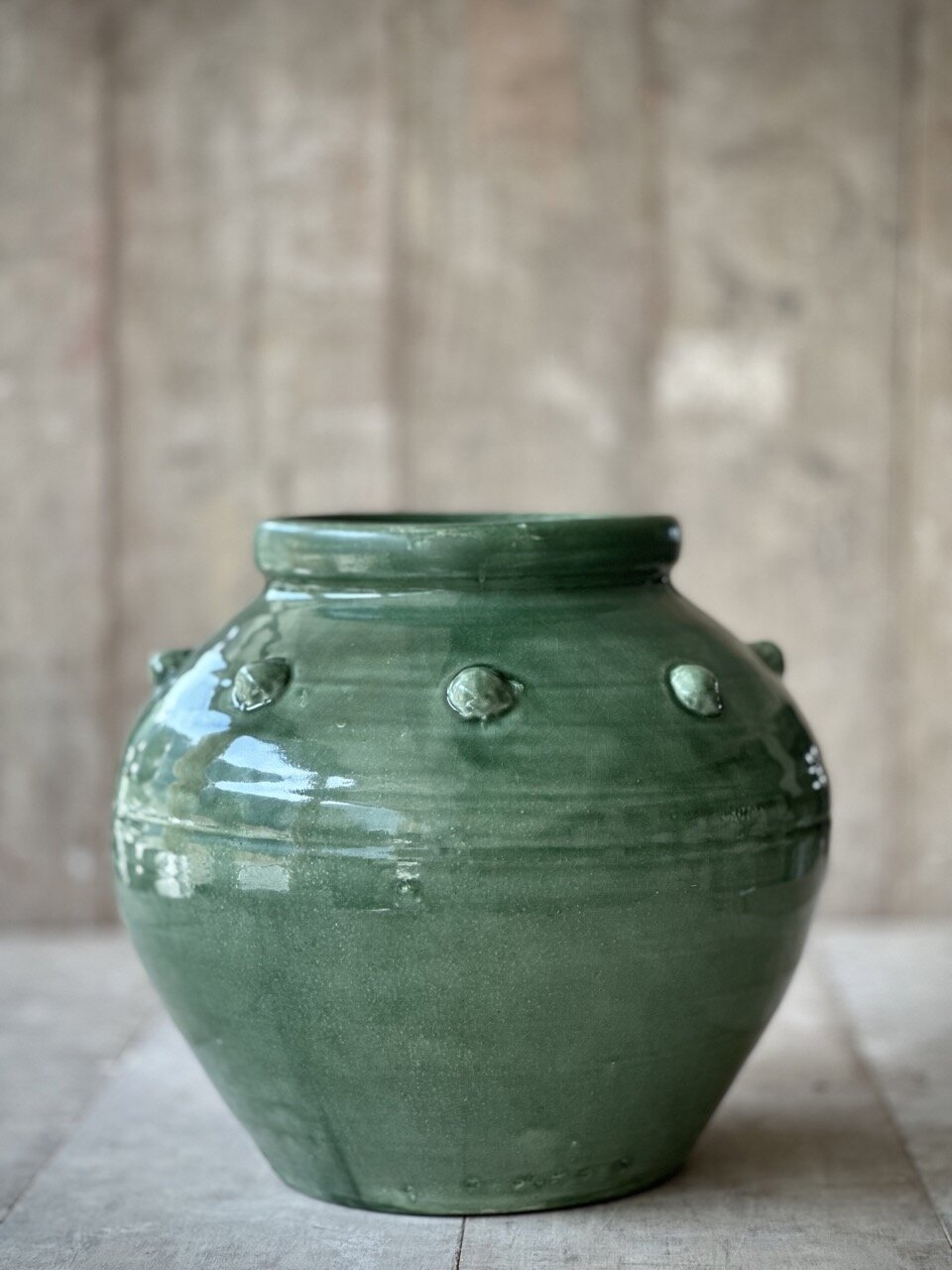 MONG large vase, green glazed