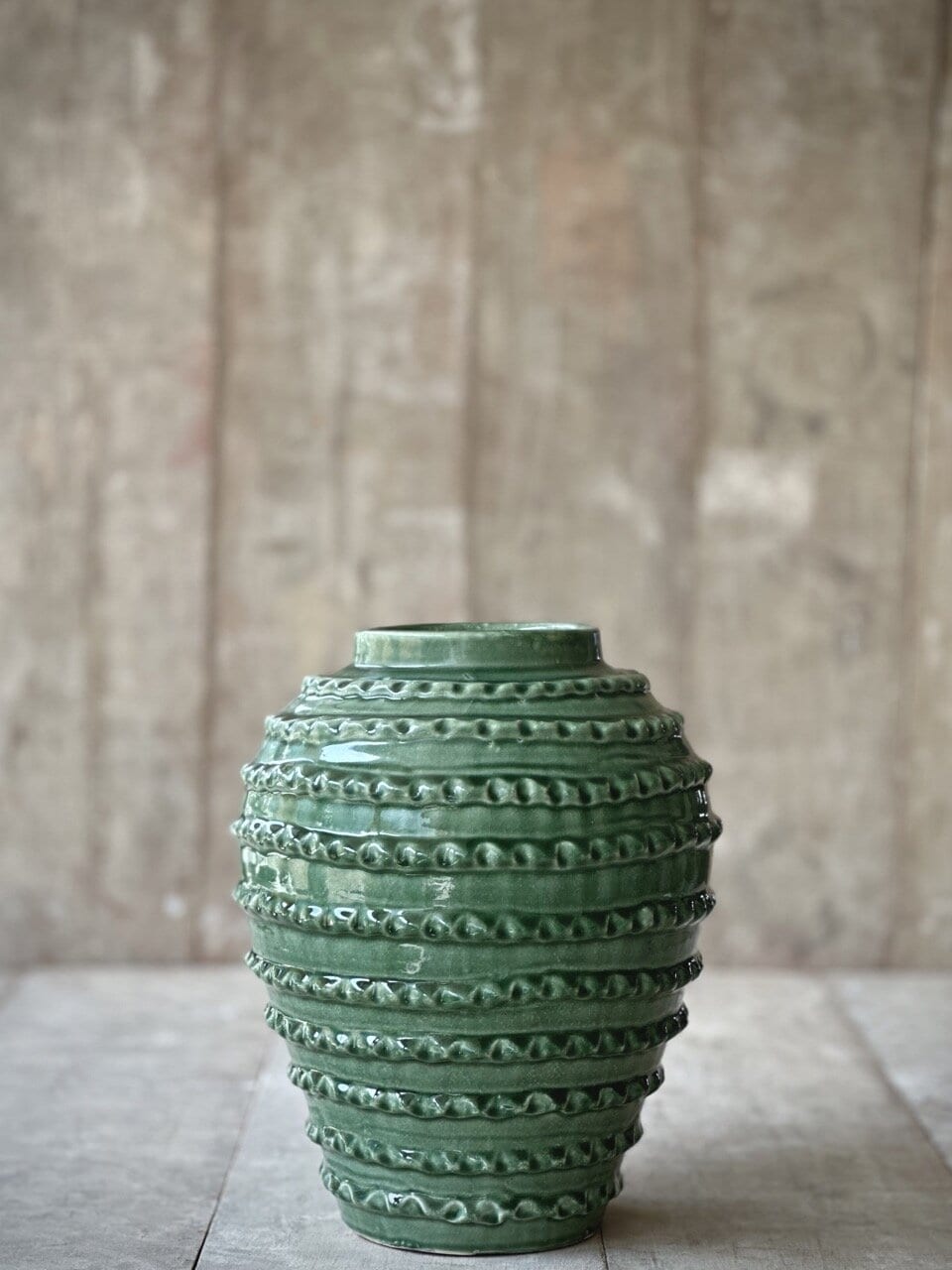DURI large vase, green glazed