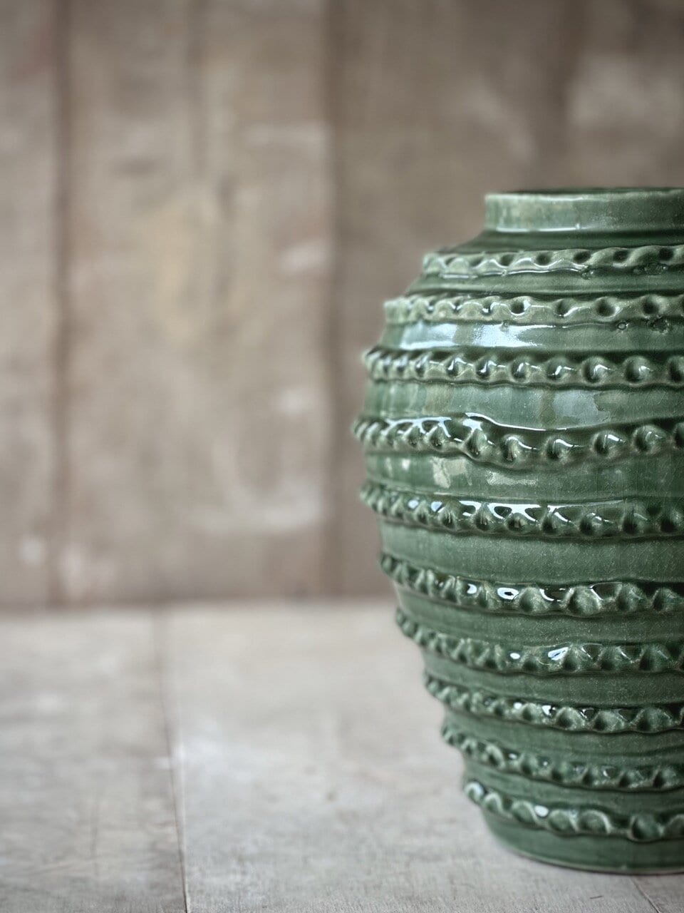 DURI large vase, green glazed