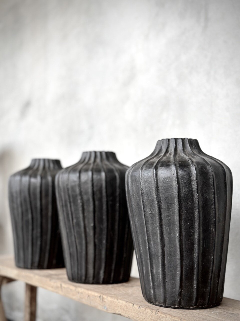 GAYA vase, black antique