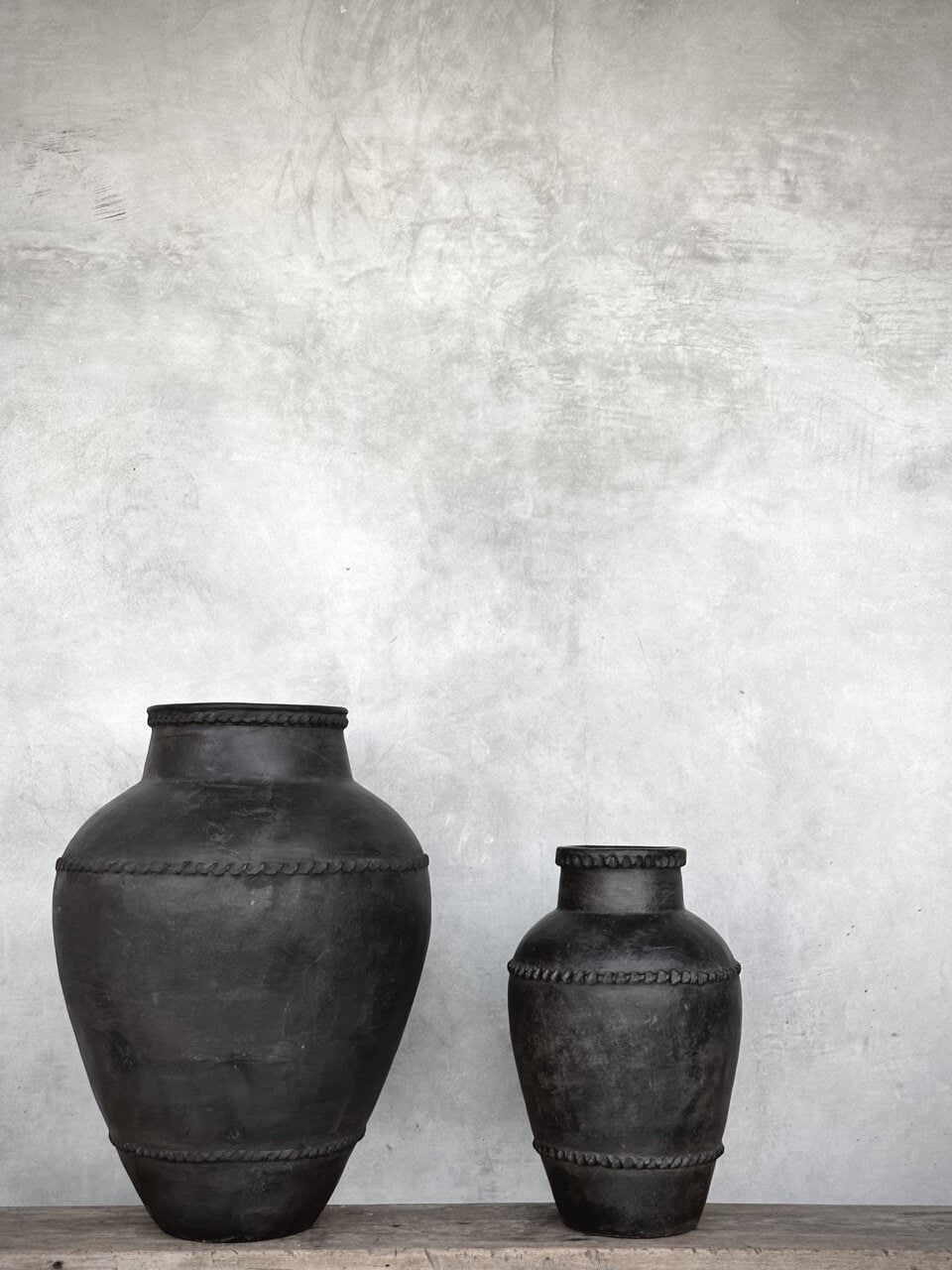 ULUNG - L -  large pot, black brown