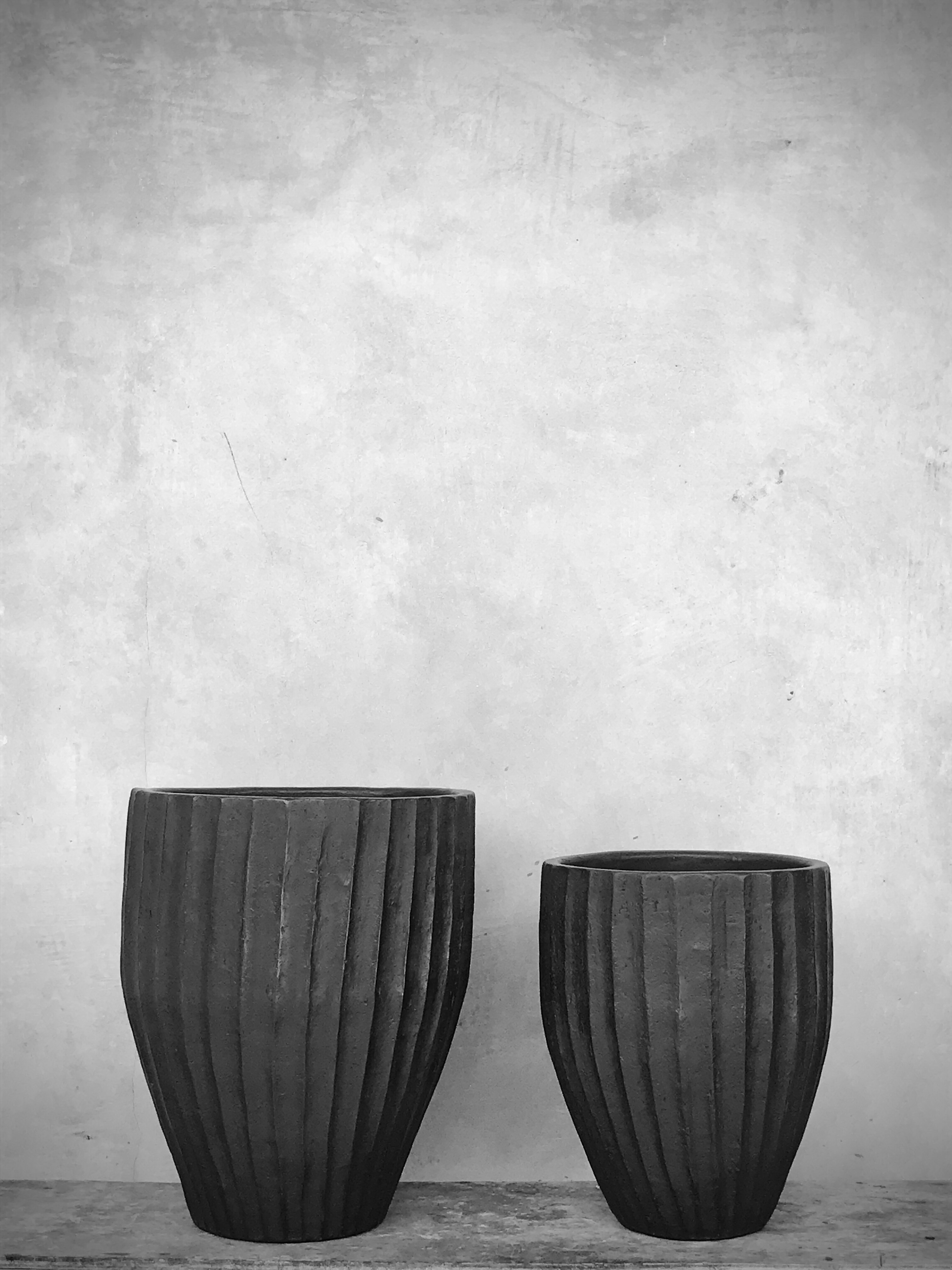 HAYA set 2 pots, black antique