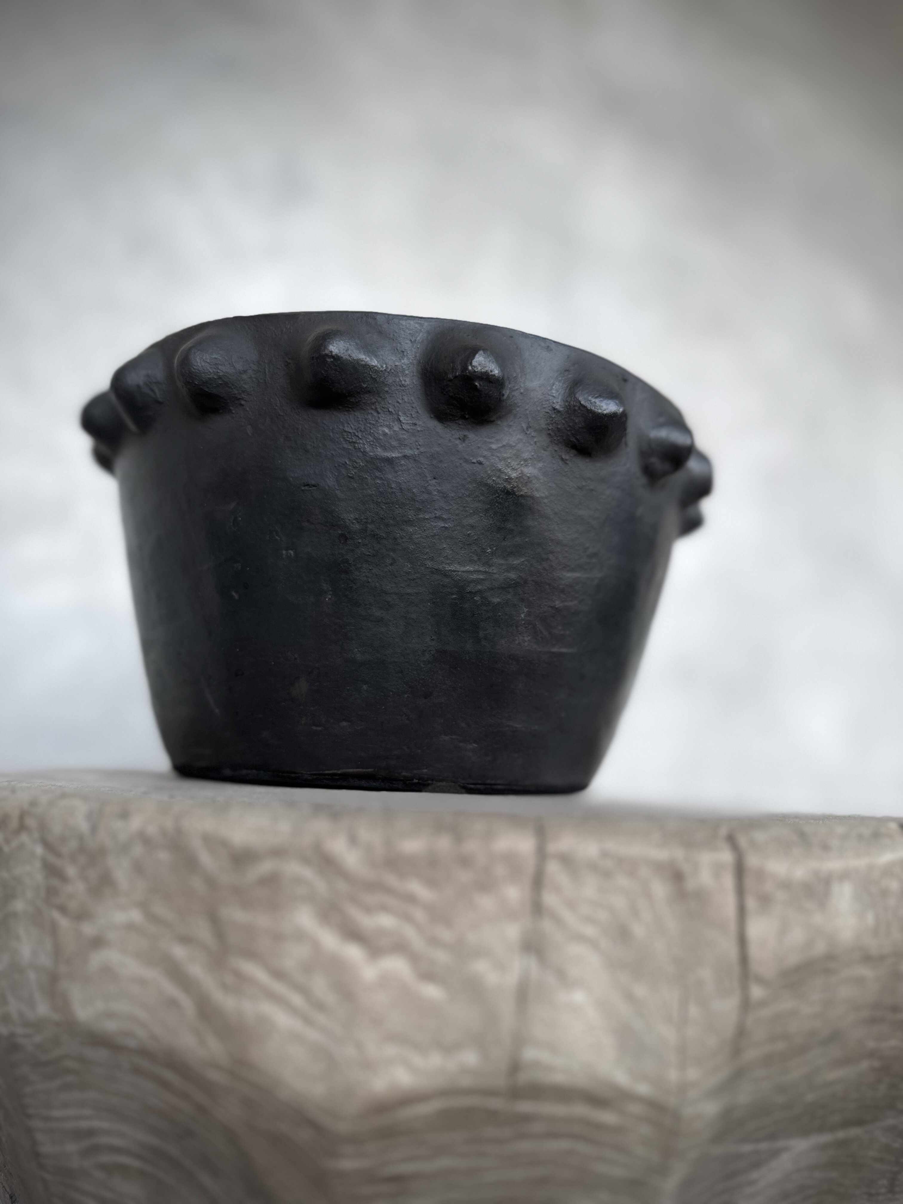 CORO bowl with dots, black antique