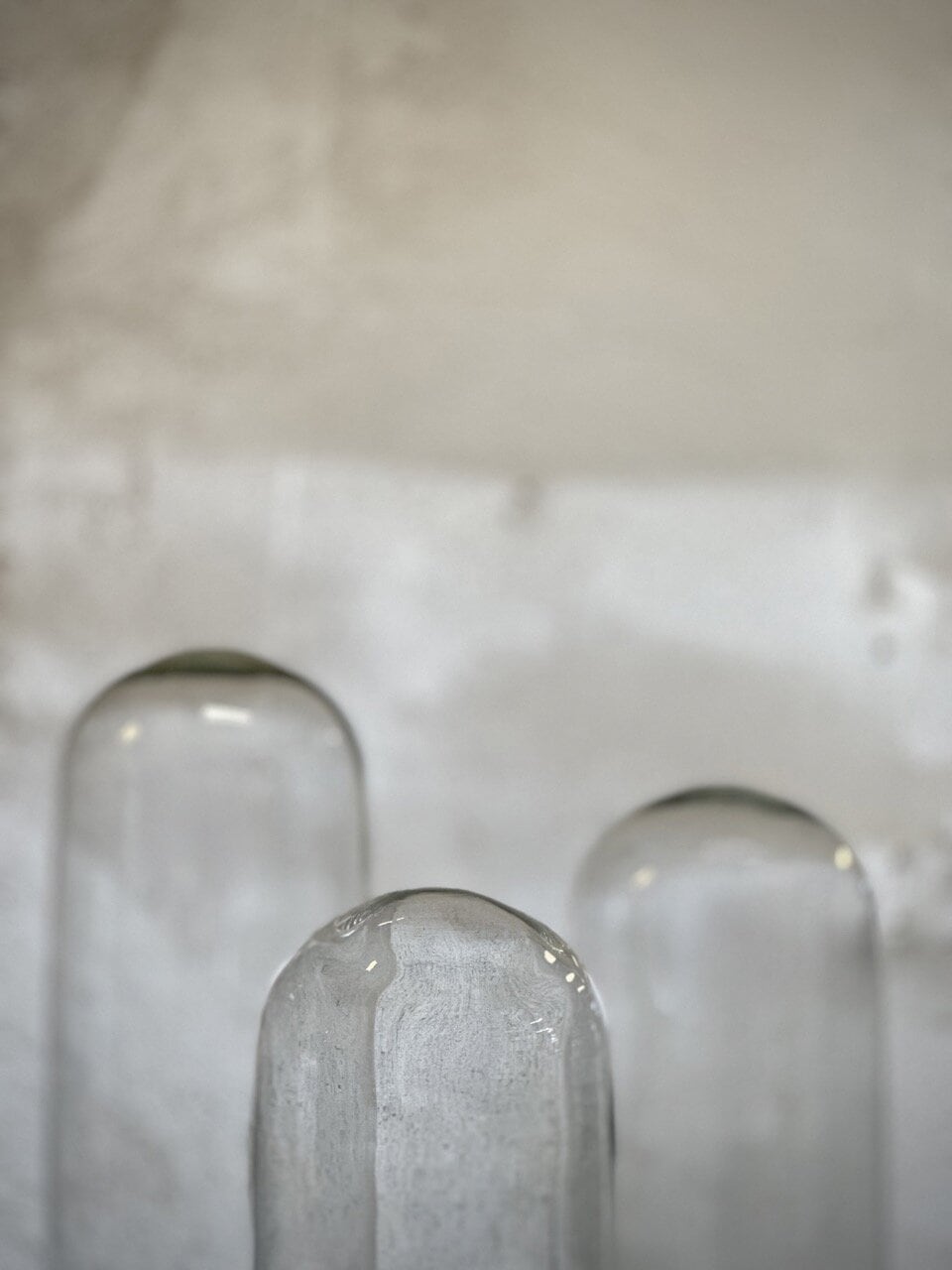 VALLON small round glass dome with black base