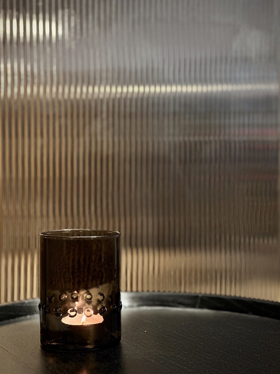 DOTTY small glass candle holder-vase, smoke