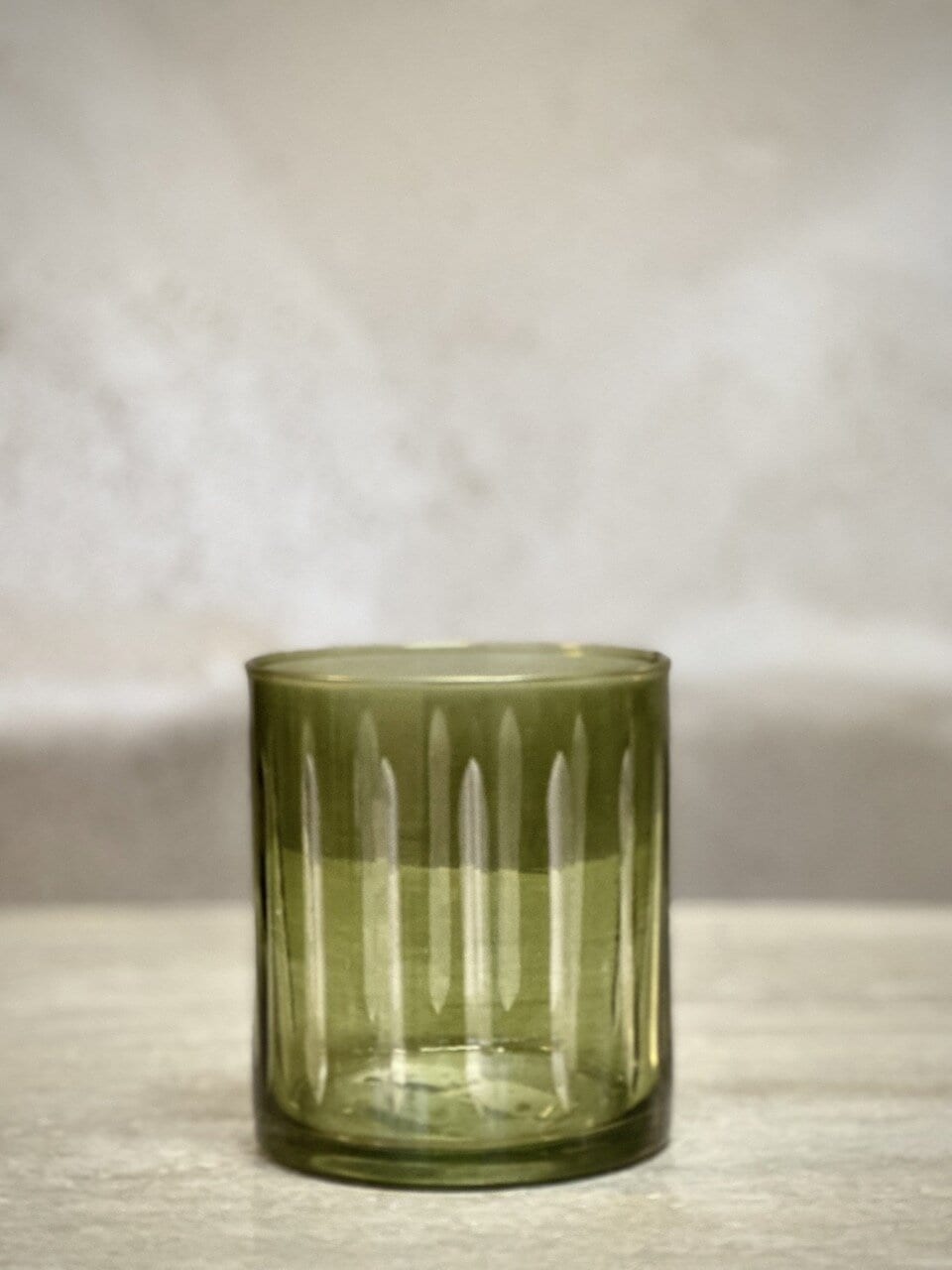 REGO tea light candle holder, light green with cutting