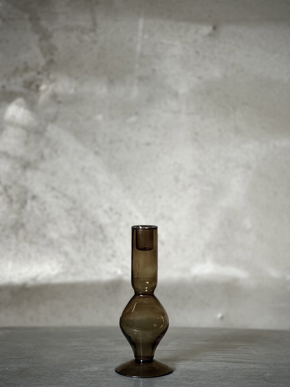 AMI small glass candle holder, olive green