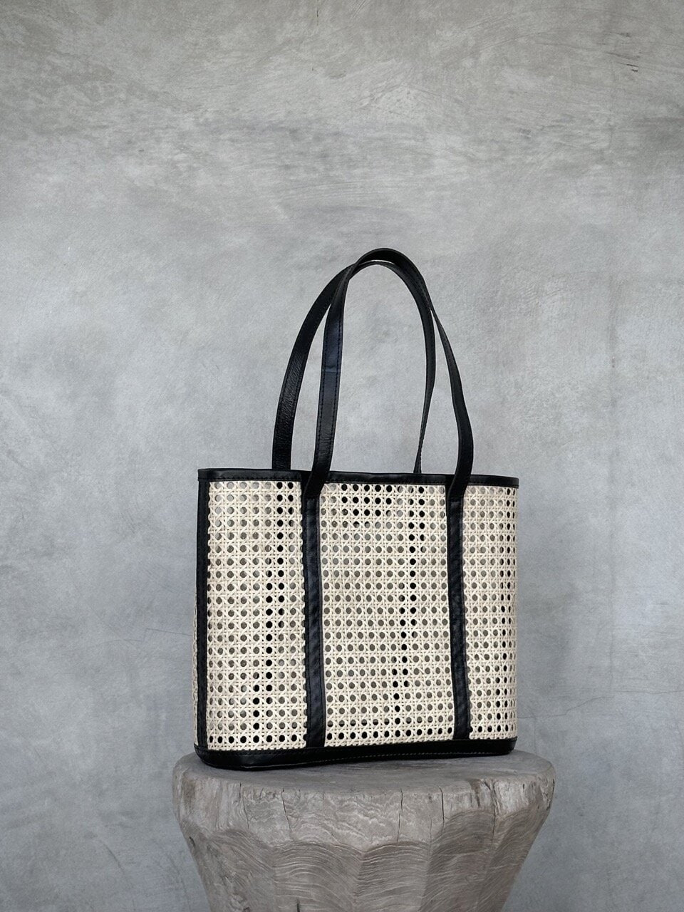 Leather rattan bag shop