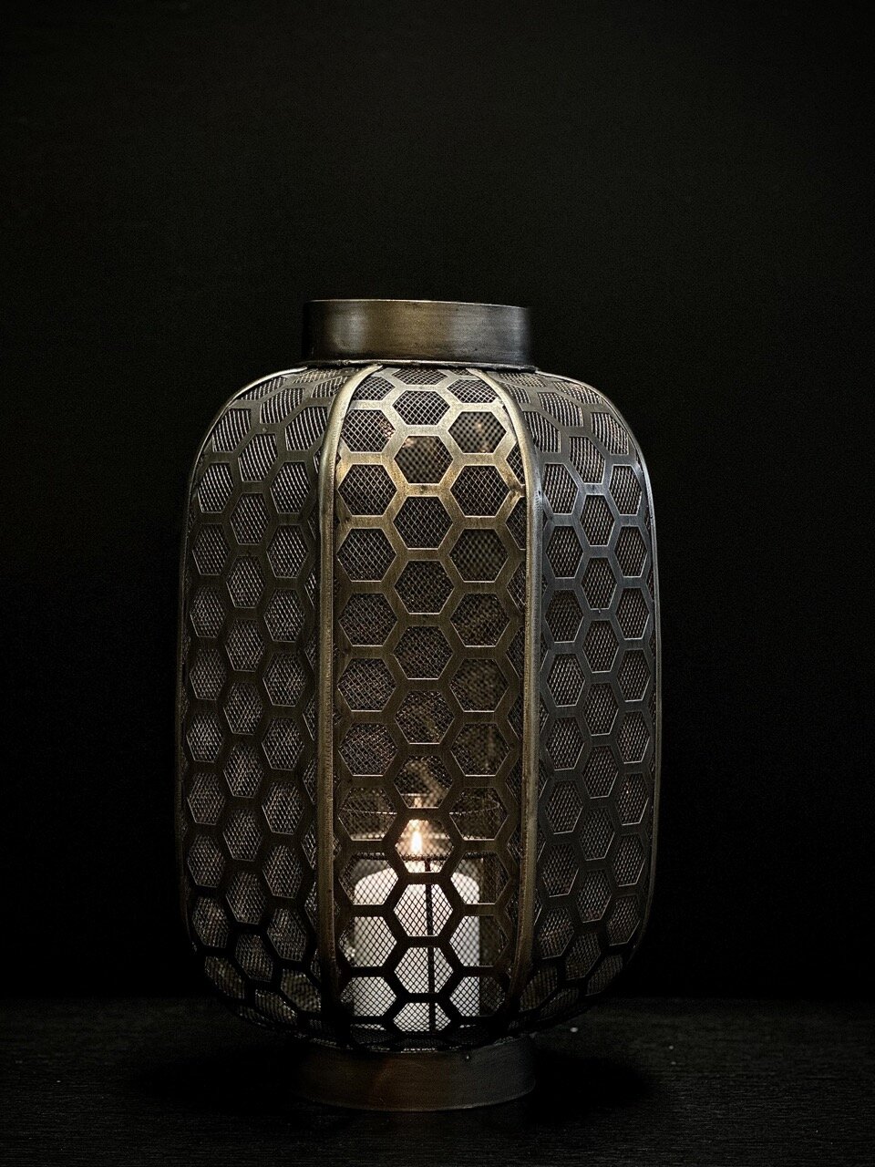 JING large lantern, antique brass - gold