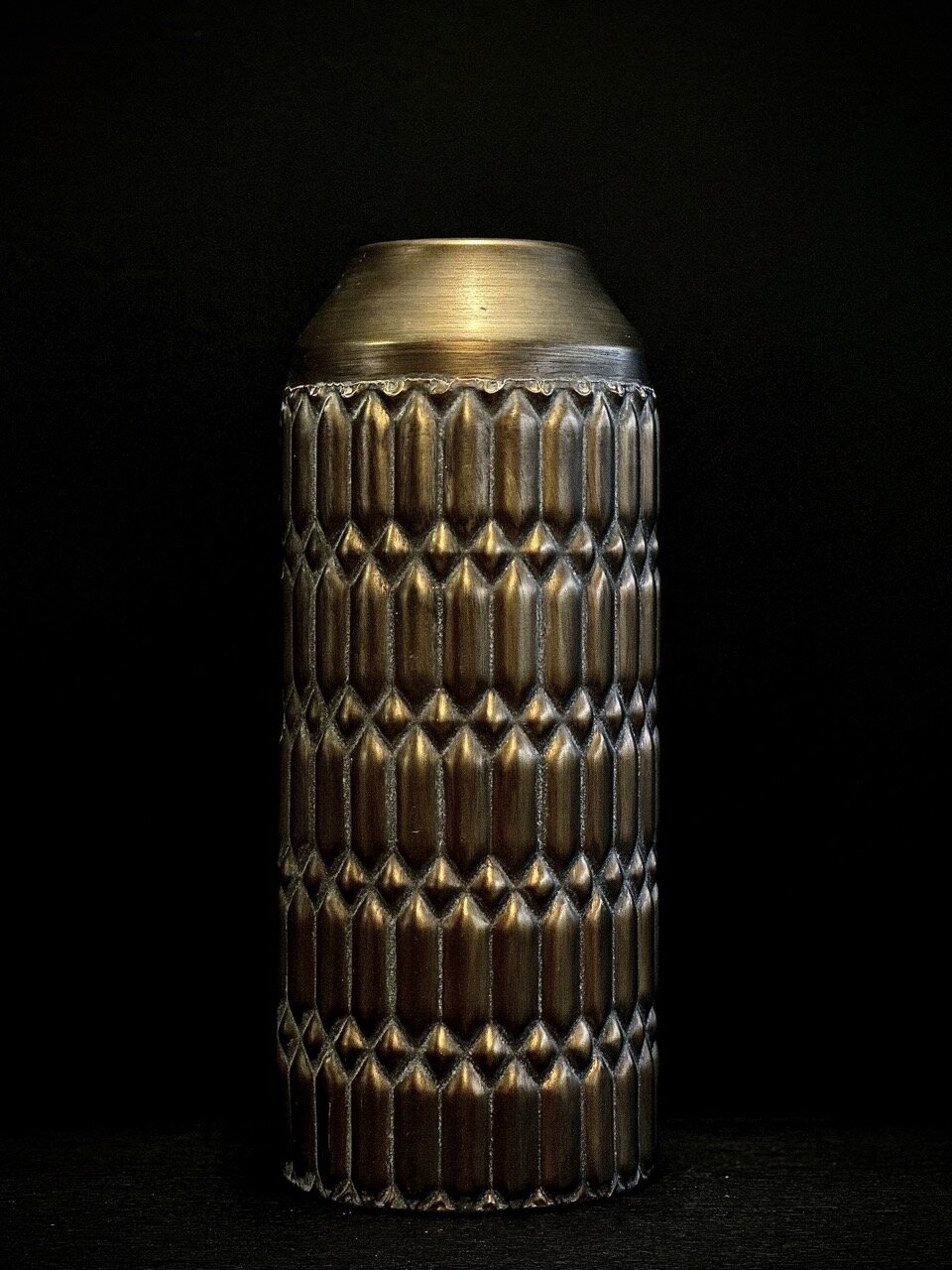 RIAD vase, antique brass - gold