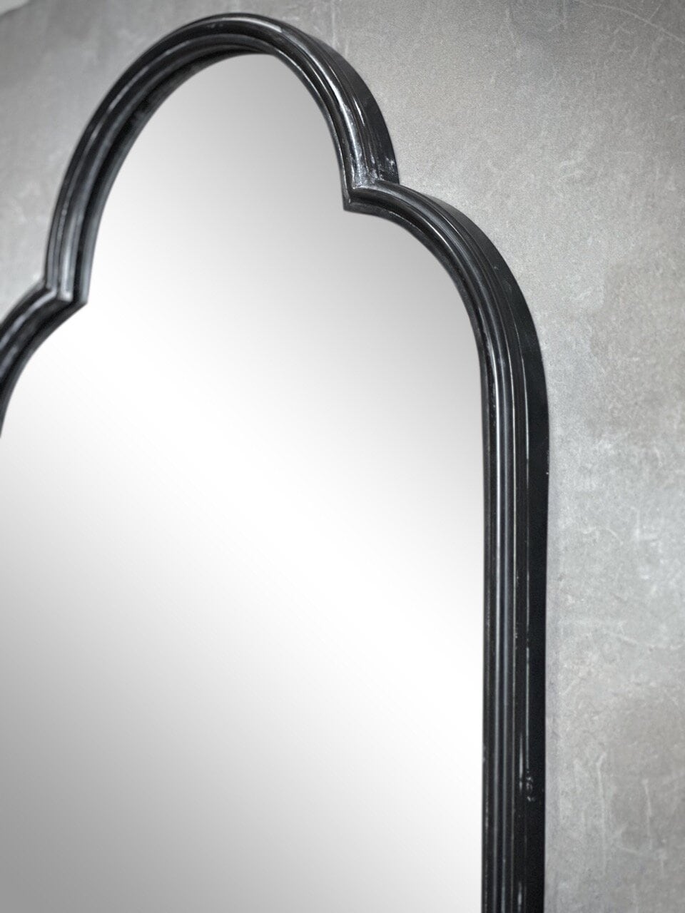 COMO metal rectangular mirror, antique black