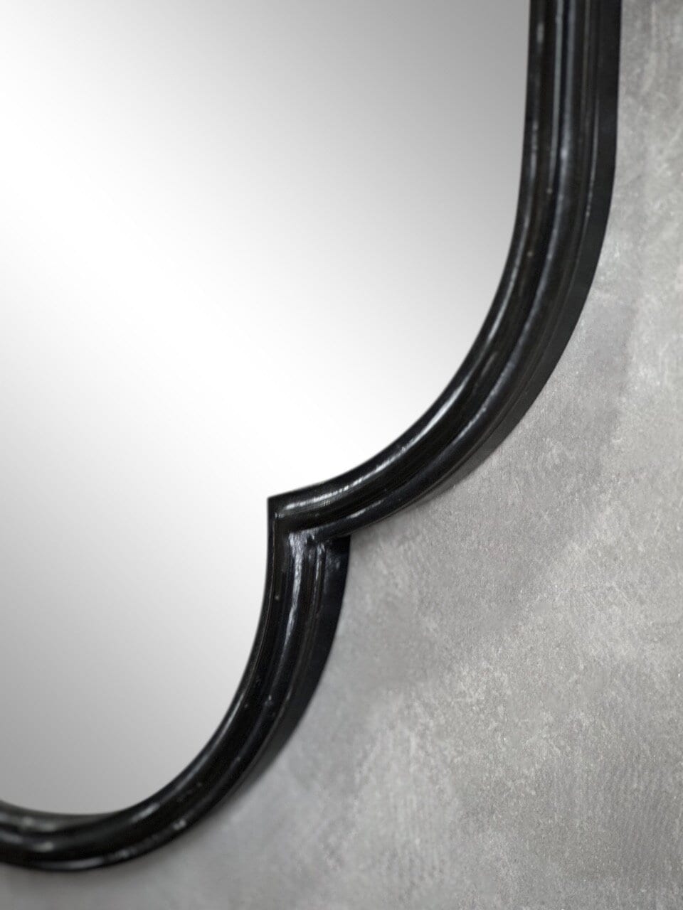 COMO metal rectangular mirror, antique black