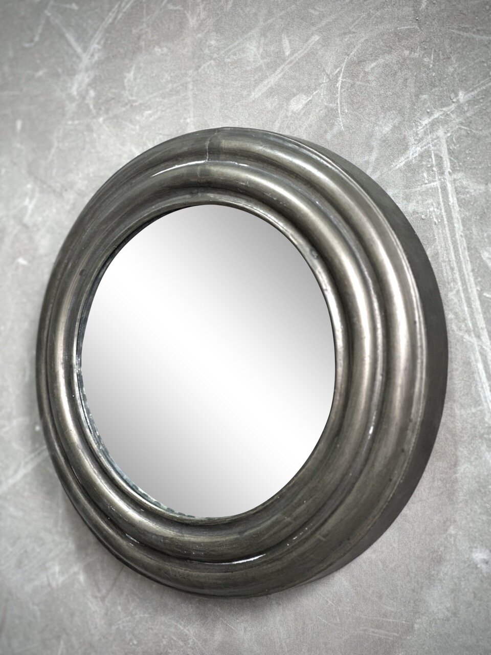 CIRCULO - S - small round mirror, antique