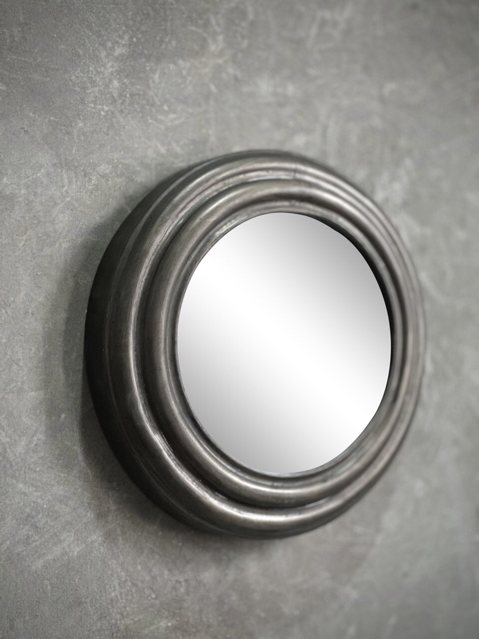 CIRCULO - S - small round mirror, antique