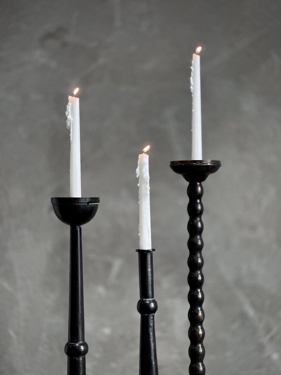 ZUKU candle holder, black