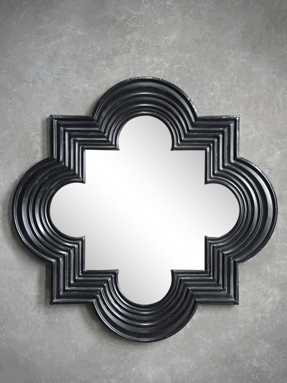 CALO metal mirror, antique black