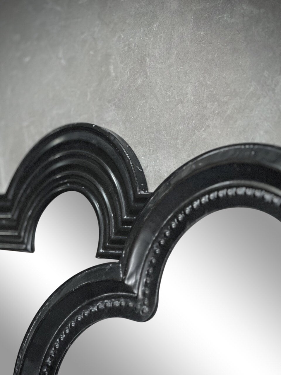 CALO metal mirror, antique black