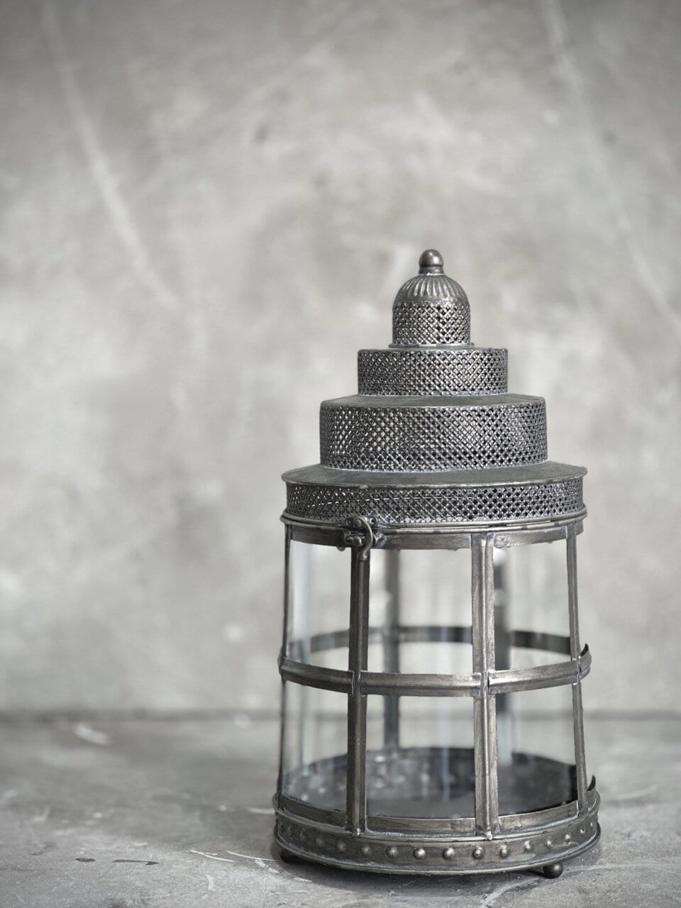 CALMO metal lantern, antique