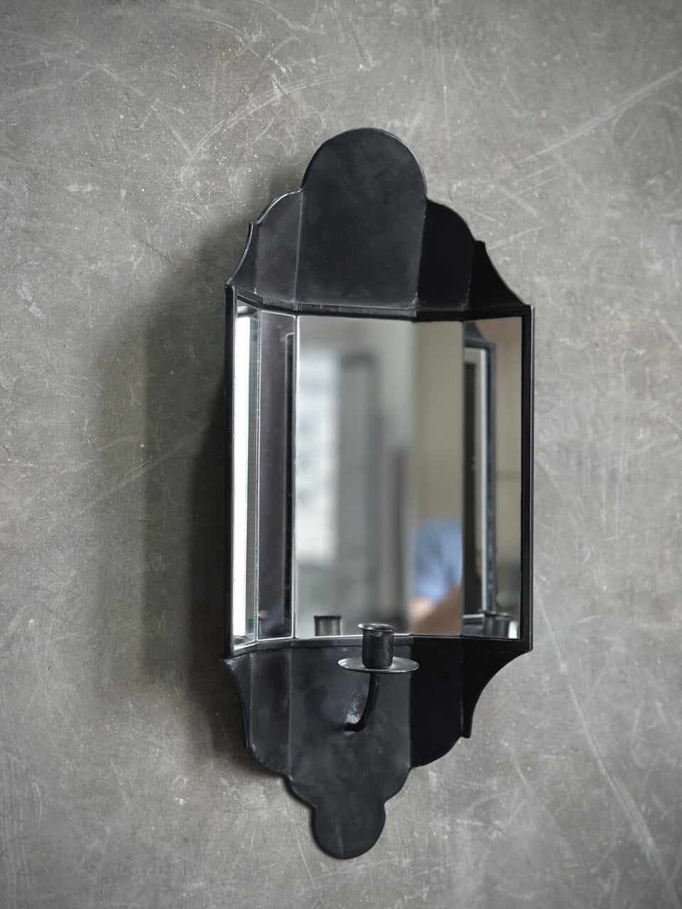 MURO wall candle holder, antique black
