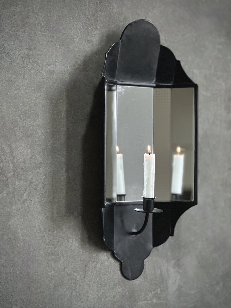 MURO wall candle holder, antique black
