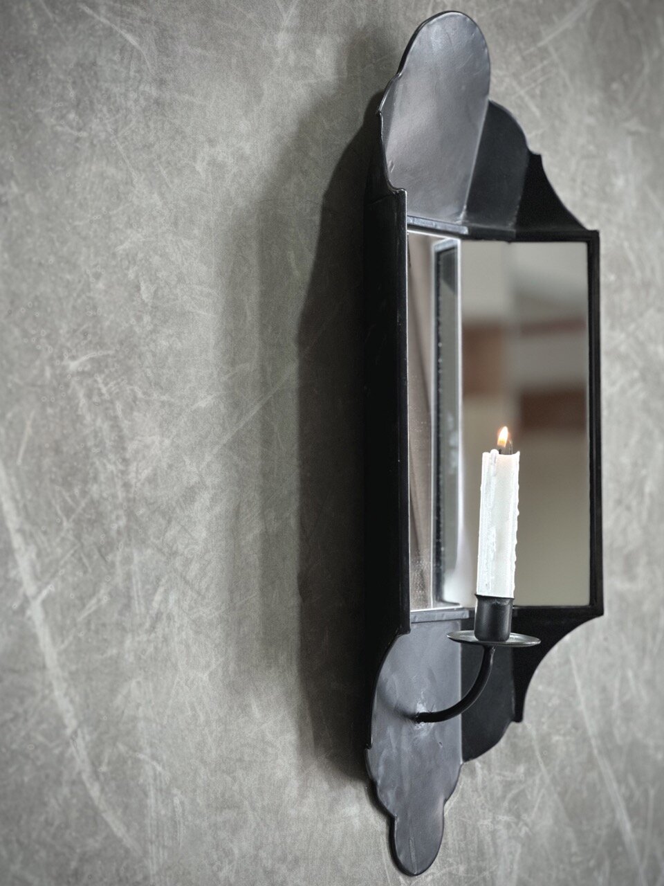MURO wall candle holder, antique black
