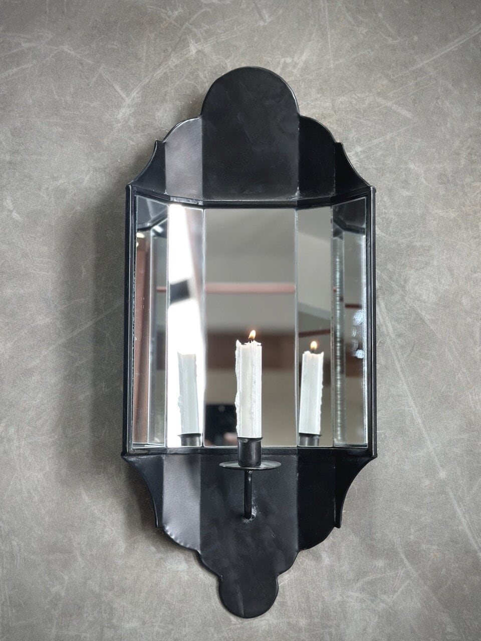 MURO wall candle holder, antique black