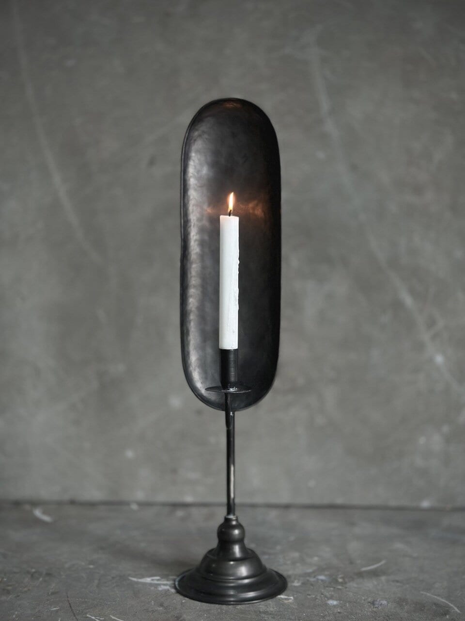 NOON candle holder, antique black
