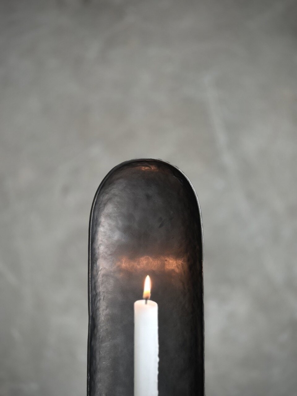 NOON candle holder, antique black