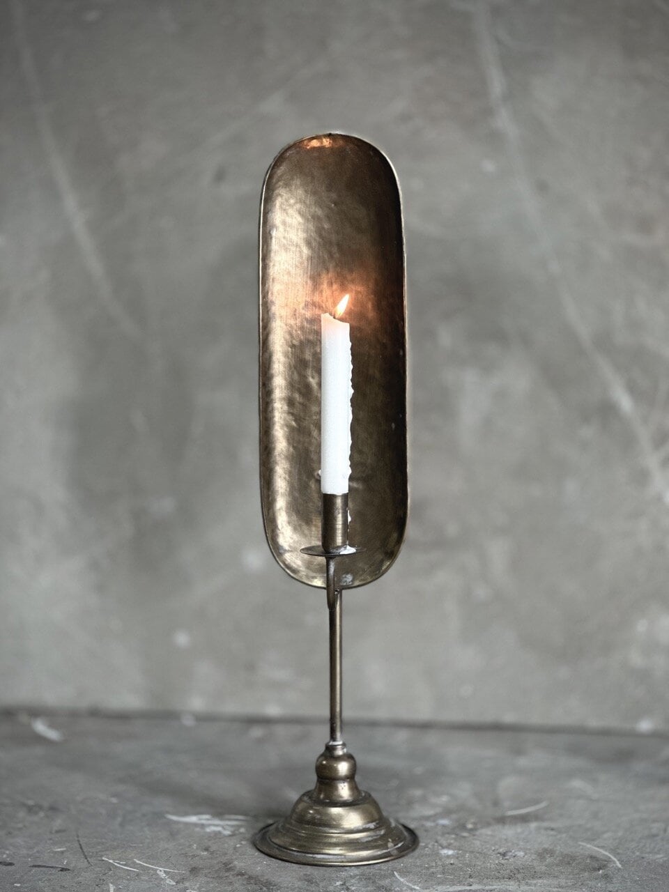 NOON candle holder, antique gold