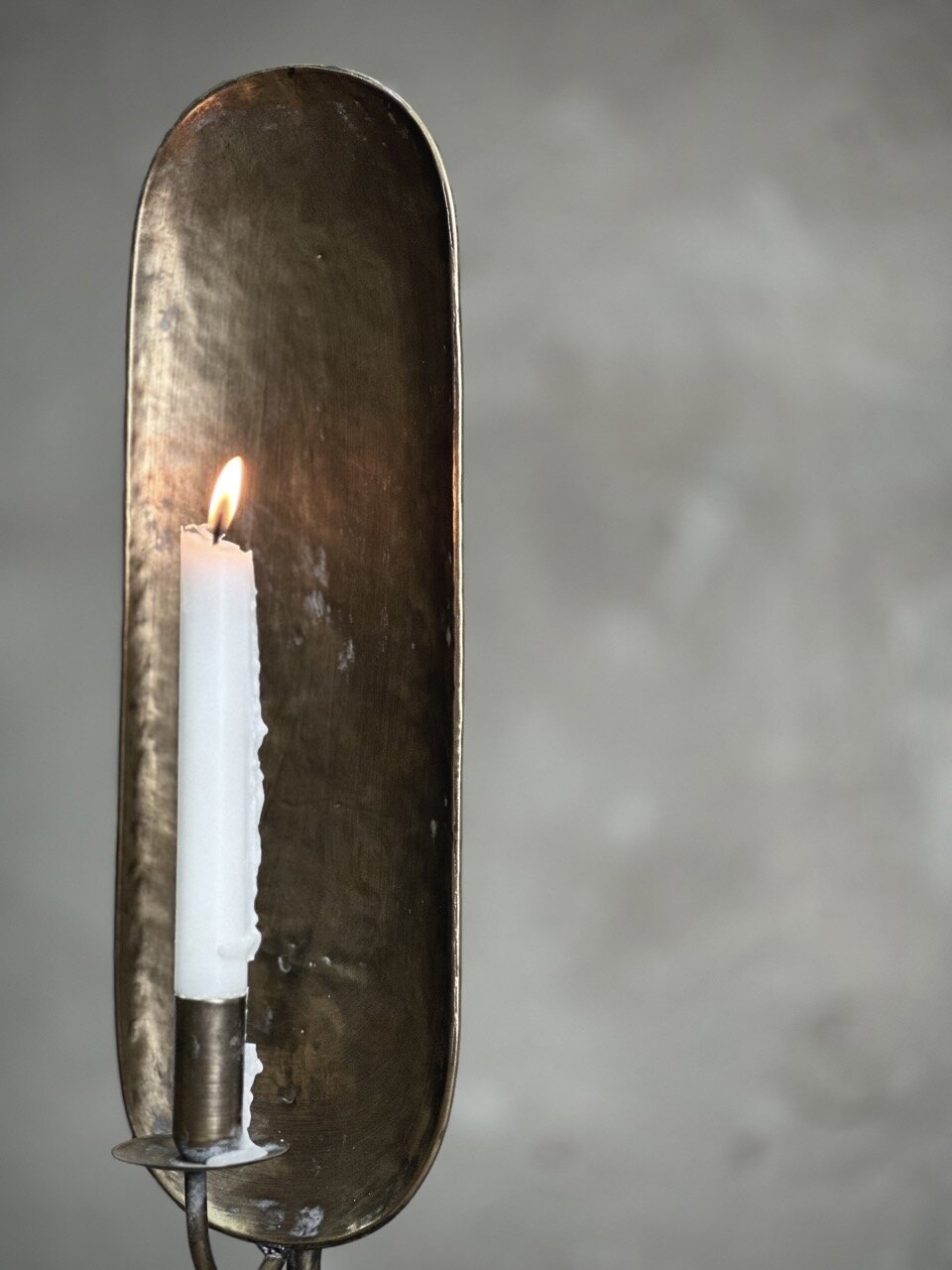 NOON candle holder, antique gold