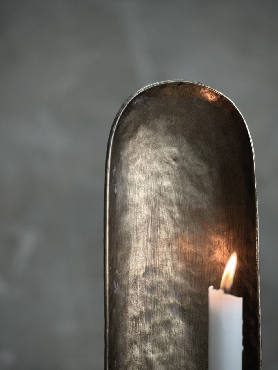 NOON candle holder, antique gold
