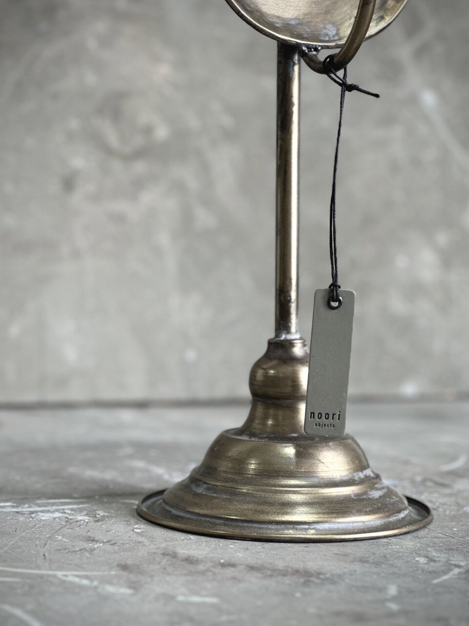 NOON candle holder, antique gold
