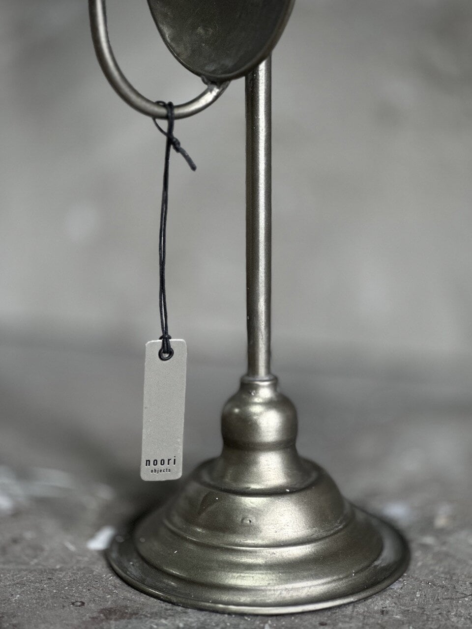 NOON candle holder, antique silver