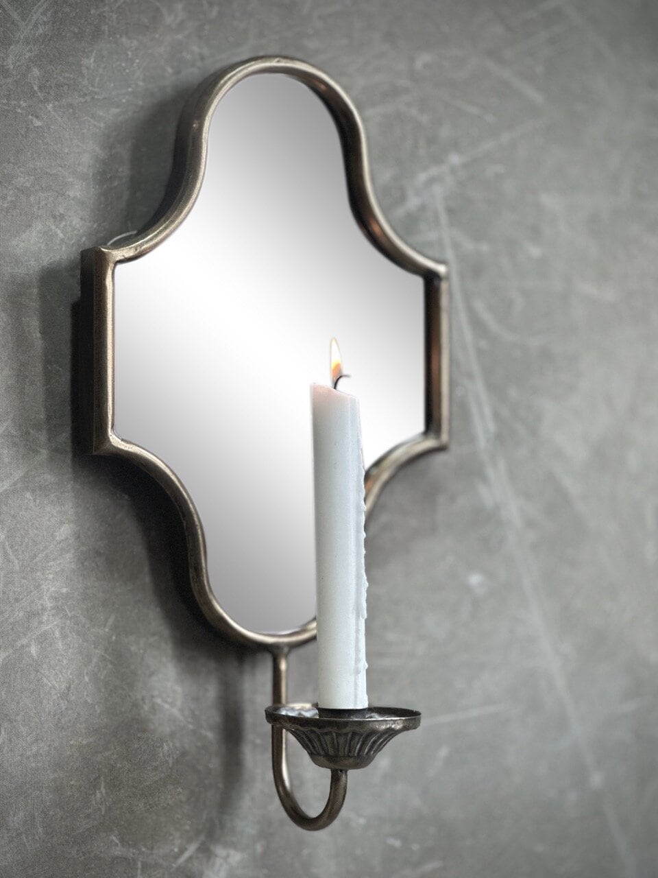 SOO wall candle holder, antique gold