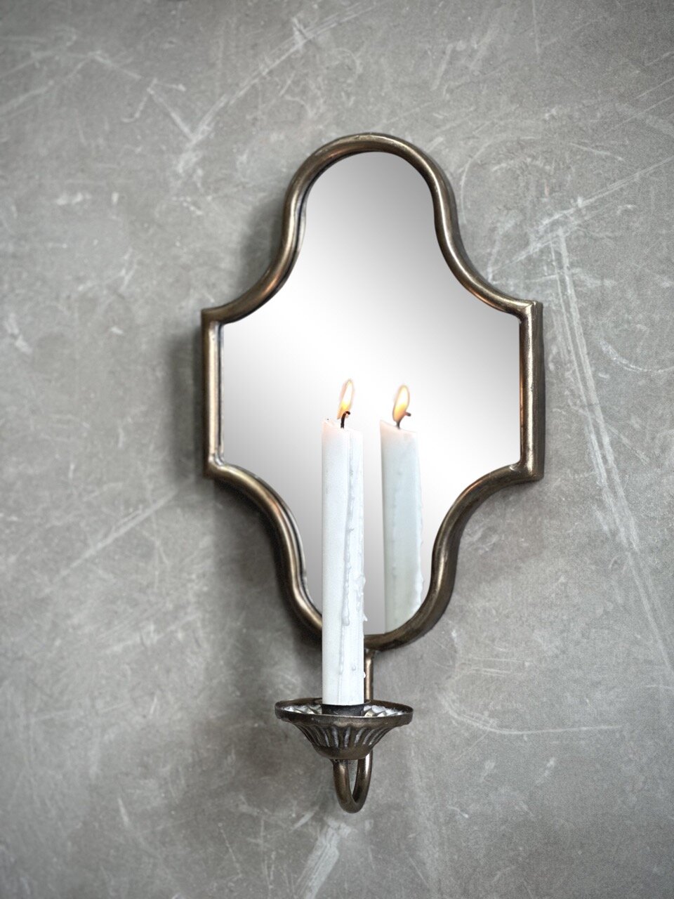 SOO wall candle holder, antique gold