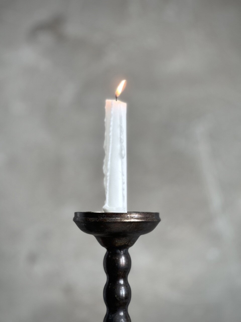 BOLLE candle holder, antique brown