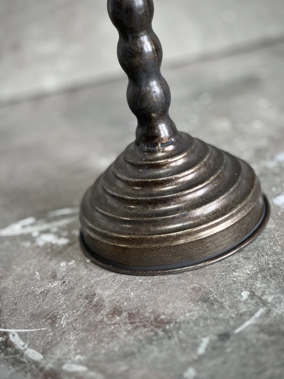 BOLLE candle holder, antique brown