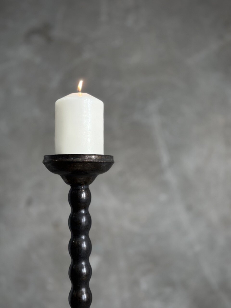 BOLLE candle holder, antique brown