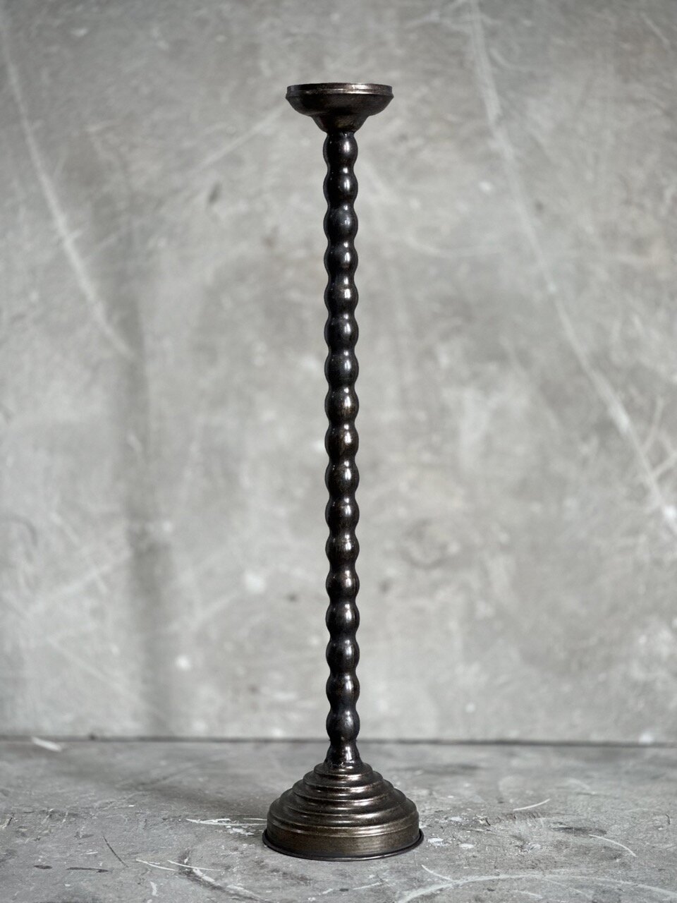 BOLLE candle holder, antique brown