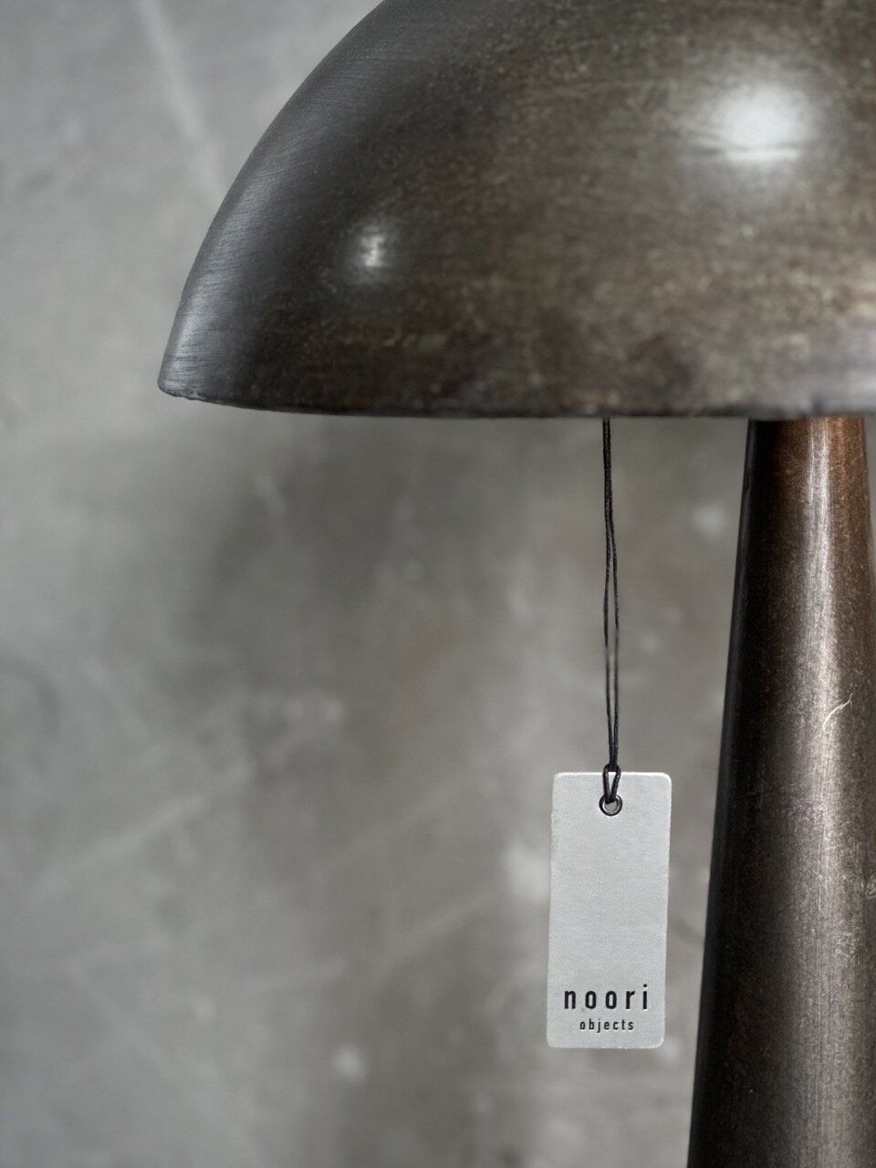 MOGU metal lamp with metal shade, antique brown
