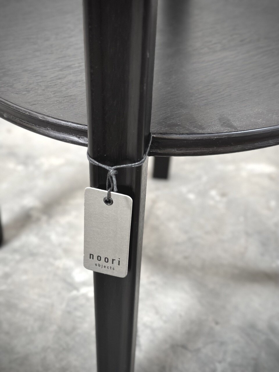 COX round small table, black stain